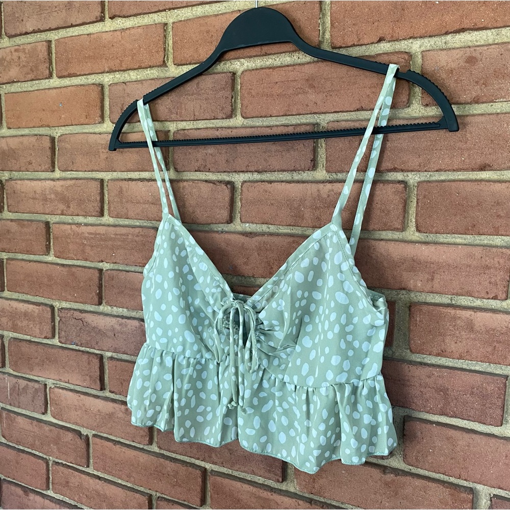 🌸Sage Croped Blouse🌸